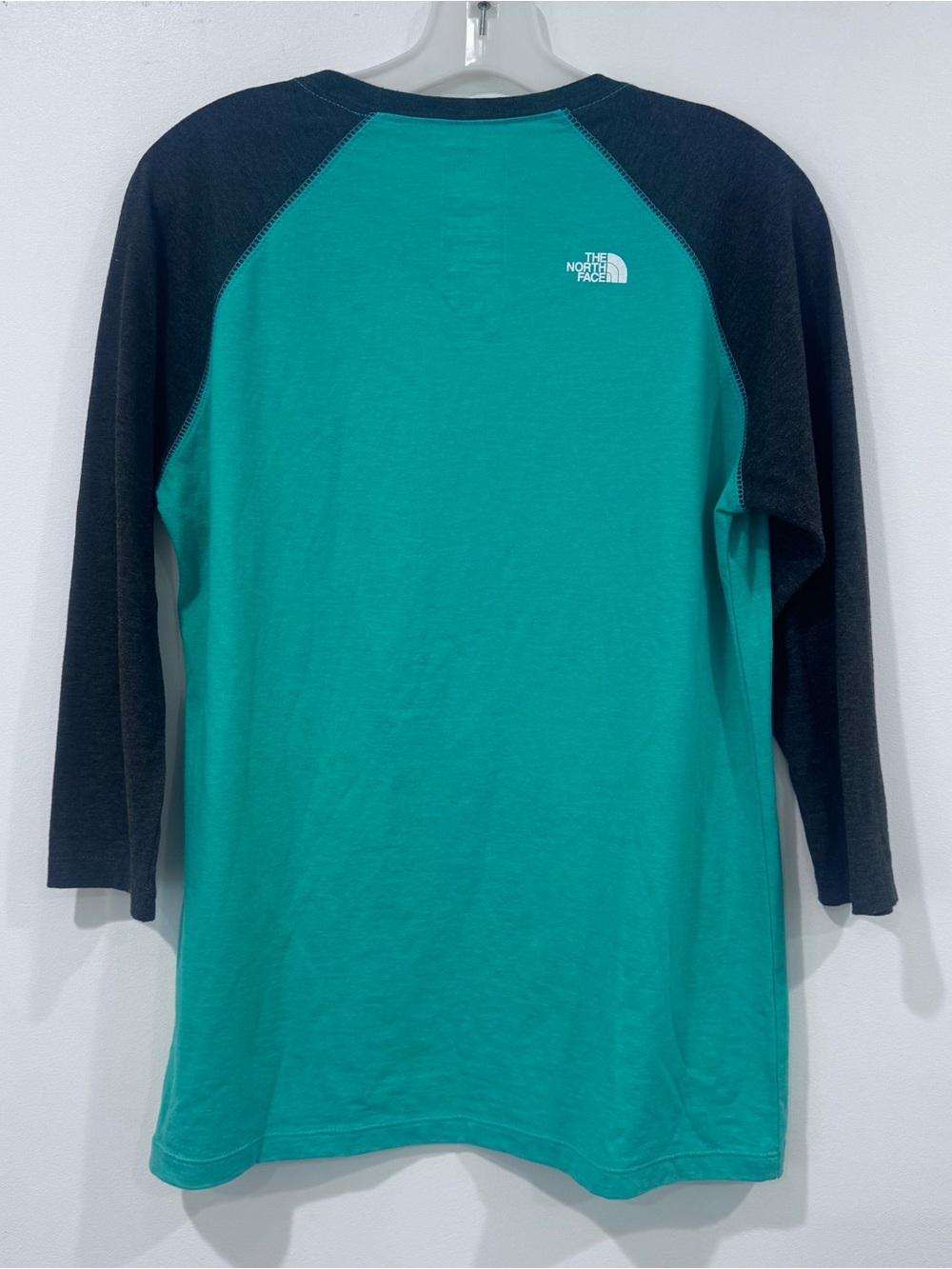 North Face Womens Green Black/gray 3/4 Sleeve Graphic T-Shirt Size Large VW Bus - Picture 3 of 4